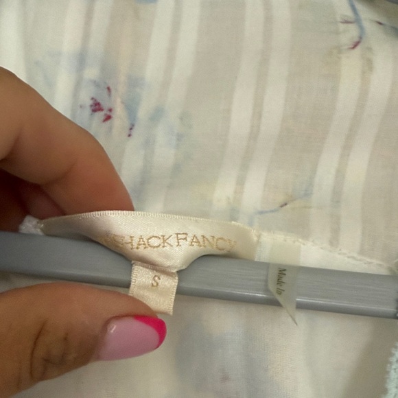 LoveShackFancy Blue and White Floral Mini Dress - Picture 2 of 2